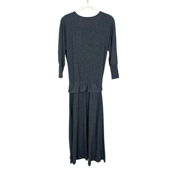 Michael Stars Blanche Boat Neck Midi Dress in Grey sz XS Knit 3/4 Sleeve Winter - Picture 3 of 8